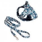 Basic Cat Blossom Harness + Leash Blue